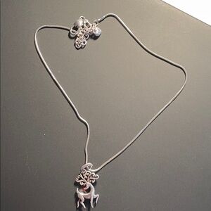 Brighton Silver Necklace with Red Accent